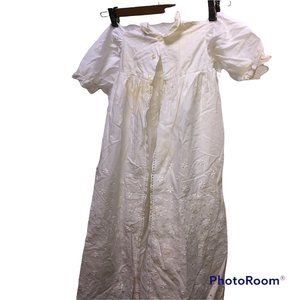 andy St Gall Swiss white cotton vintage Christening gown Switzerland Bro…